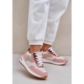 Scarpe sportive rosa femminili lucenti 2
