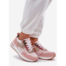 Scarpe sportive rosa femminili lucenti 1