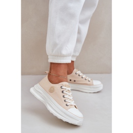 Sneaker femminili sull'enorme Sole Big Star NN274127 Beige 2