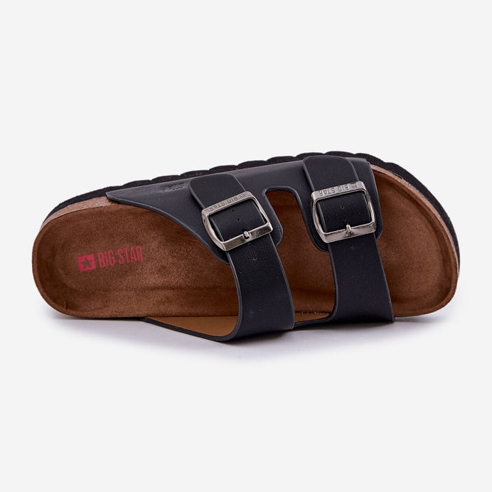 Slipisti per uomini leggeri con fibbie in pelle Eco Big Star NN174531 Nero 1