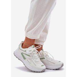 Scarpe sportive femminili Big Star NN274A095 Sistema Hi-Poly Sistema bianco-verde bianco 1