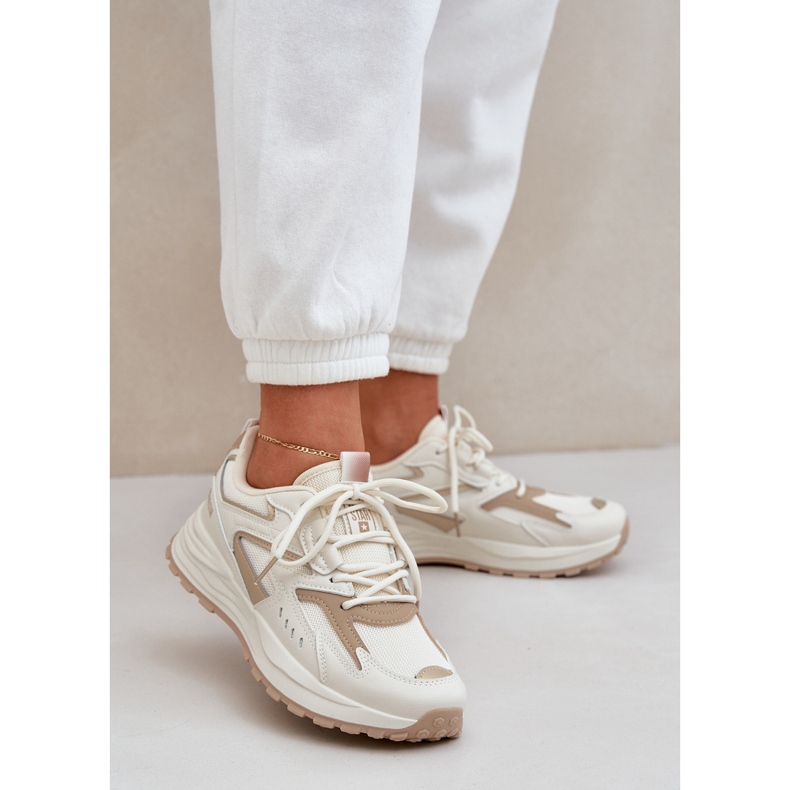 Scarpe sportive femminili Big Star NN274A096 Sistema beige hi-poli 2