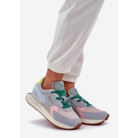 Sneaker da donna sul sistema di memory foam Big Star NN274682 Blue Platform 1