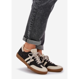 Zazoo N1068 in pelle Sneaker nere da donna bassa nero 1