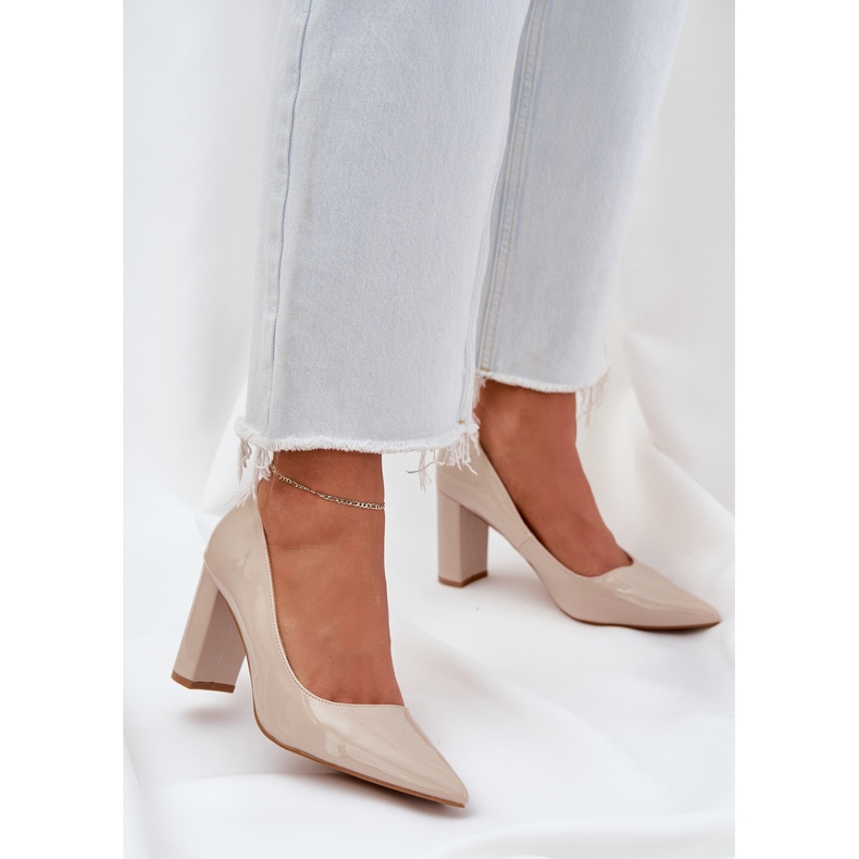 Seastar Pompe dipinte sui tacchi a barre beige 2