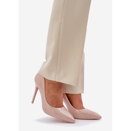 Tacchi alti dipinti con margino beige 1