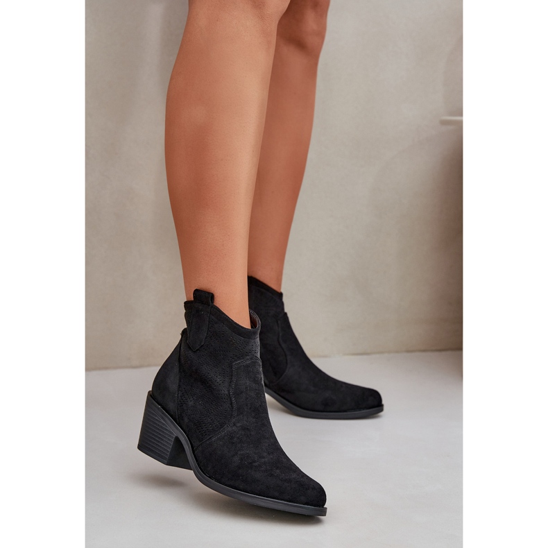 Stivali da cowboy per Eco Suede Oliazowe S.Barski Hy51-061 Black nero 2