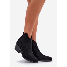 Stivali da cowboy per Eco Suede Oliazowe S.Barski Hy51-061 Black nero 1