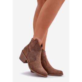 S.Barski Stivali da cowboy per Eco Castle Openwork Smart S. Barski Hy51-061 Dark beige 1