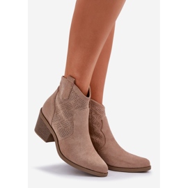 S.Barski Stivali da cowboy per eco beige 1