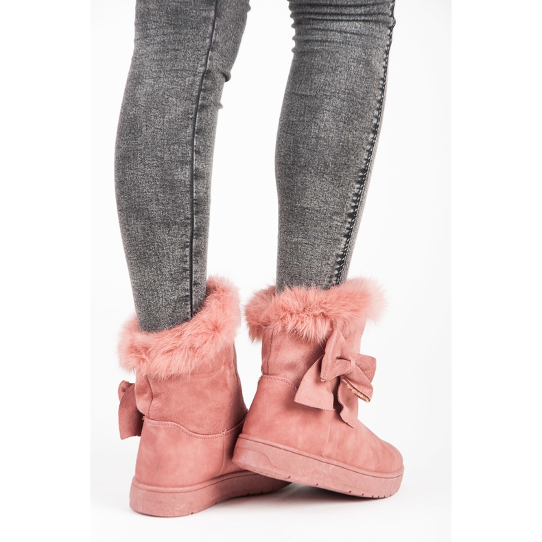 Stivali Da Neve Con Fiocco rosa 1