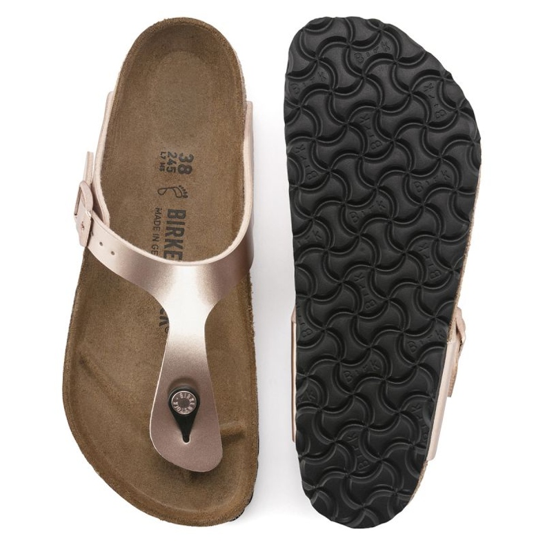 Birkenstock Gizeh Byzeh BS 1023925 Golden Pink Metalic d'oro 1