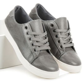 Sneakers traforate grigio 2