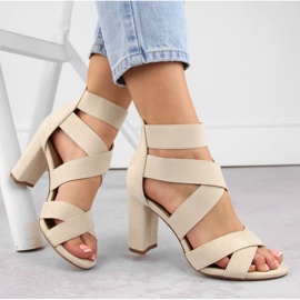 EVento W EVE443B sandali con tacco, beige 1