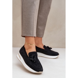 Mocassine su un delicato ecota nero 2
