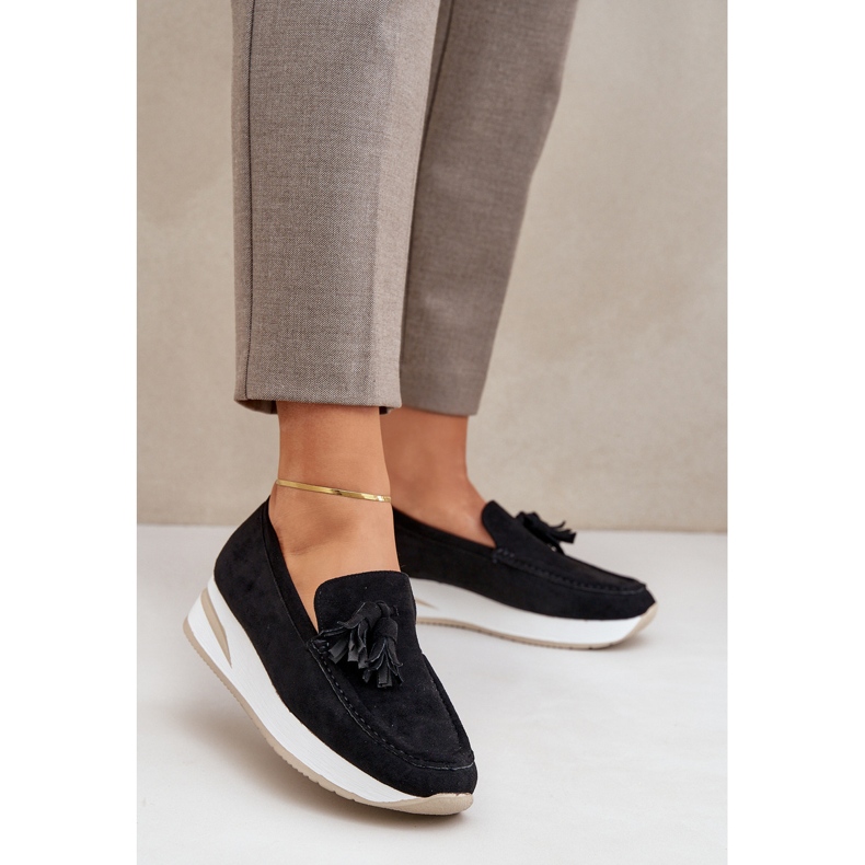 Mocassine su un delicato ecota nero 2