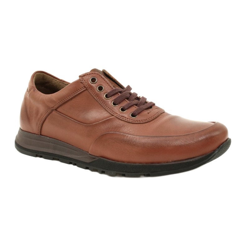 Olivier Scarpe casual da uomo in pelle 902KNT marrone 2