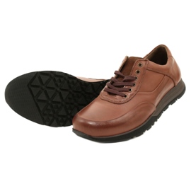 Olivier Scarpe casual da uomo in pelle 902KNT marrone 5