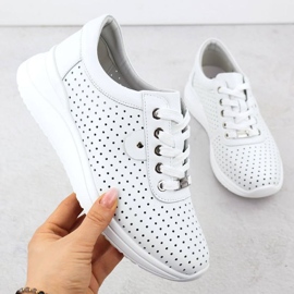 Vinceza 79532 Scarpe sportive openwork bianca 1