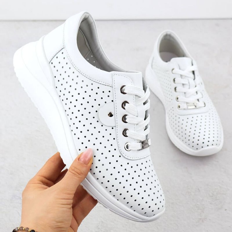 Vinceza 79532 Scarpe sportive openwork bianca 1