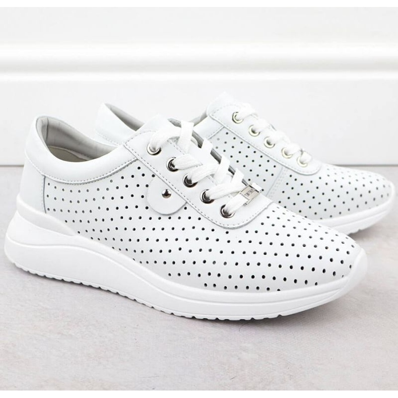 Vinceza 79532 Scarpe sportive openwork bianco 2
