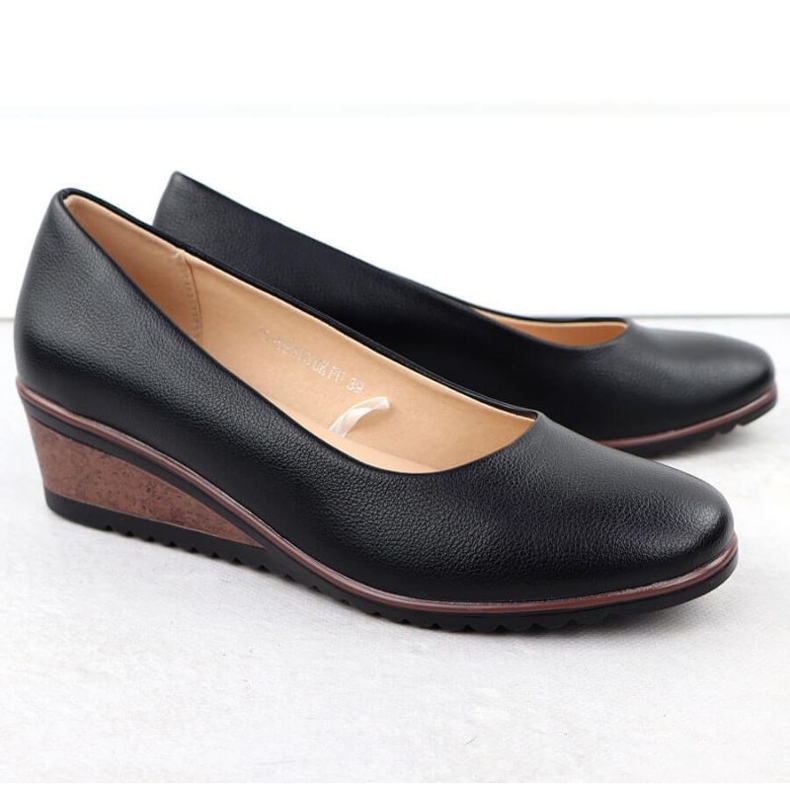 Vinceza Scarpe per Vincez Wedge nel 58475 Jan360a nero 2