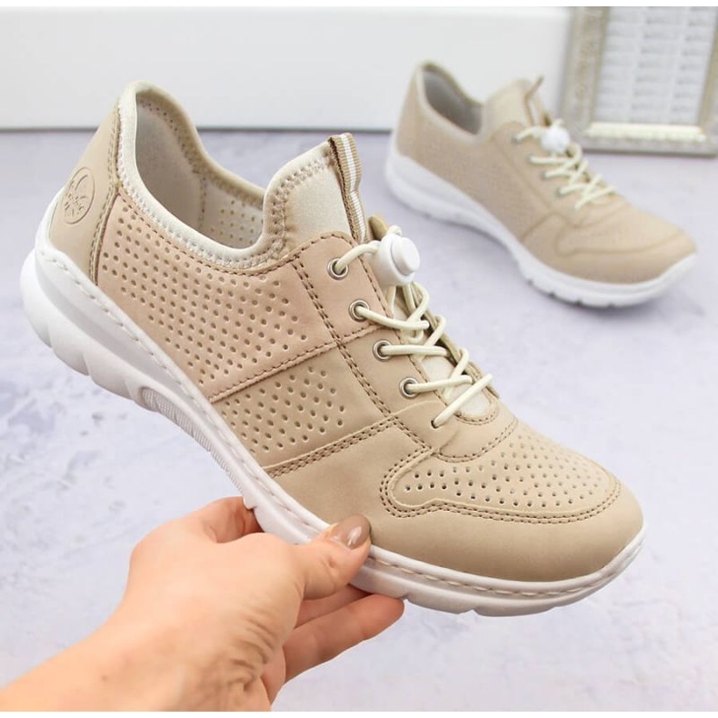 Rieker L3254-62 BEIGE SPORTS SCARPE 1