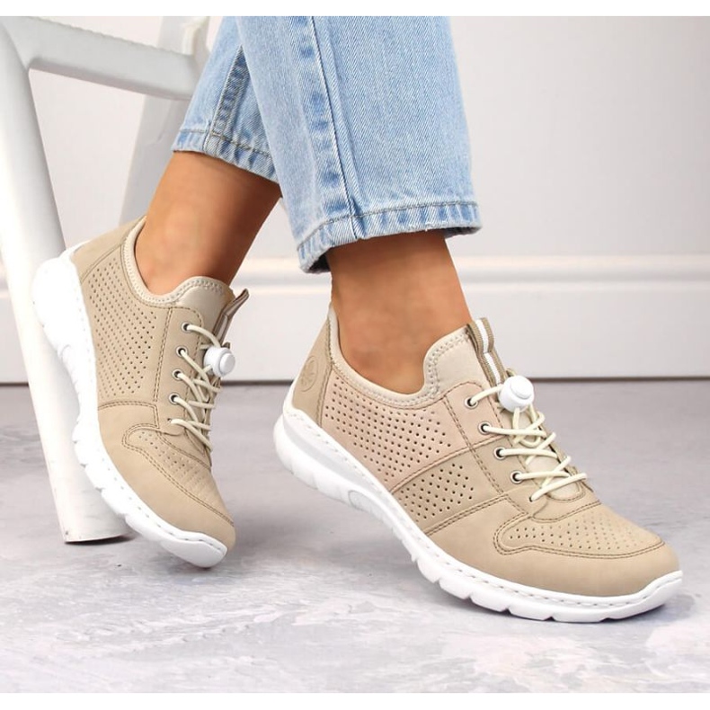 Rieker L3254-62 BEIGE SPORTS SCARPE 2