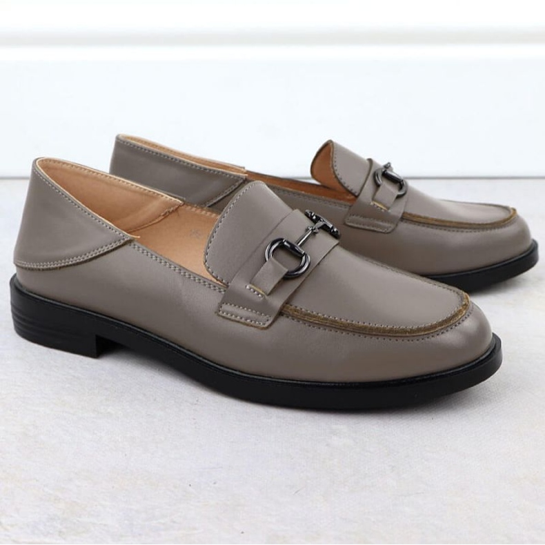 Scarpe Moccasin con una decorazione Vinceza 18107 Grigio 2