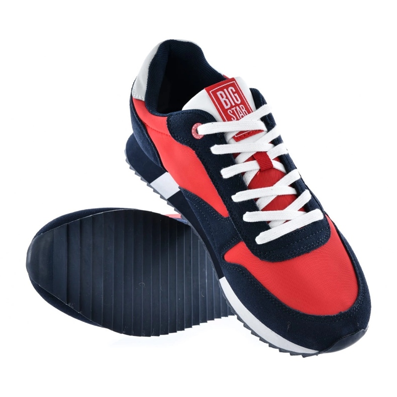 Scarpe sportive da uomo Memory Foam Big Star LL174161 Red con blu navy rosso 1