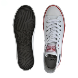 Big Star Scarpe da uomo con sneaker alte grandi stelle nn174305 bianco 1