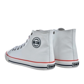 Big Star Scarpe da uomo con sneaker alte grandi stelle nn174305 bianco 2