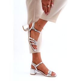 Sandali ecologici da donna Sergio Leone Sk046 Silver Solele argento 3