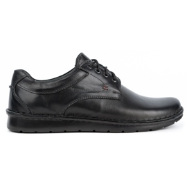 Kampol Scarpe casual da uomo in pelle 13/27 faccia nera nero 1