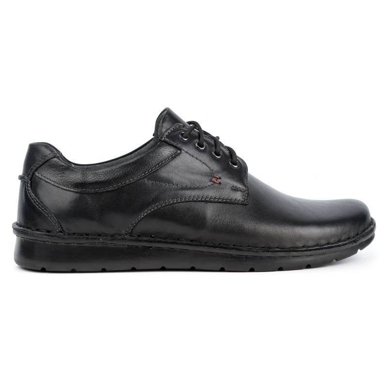Kampol Scarpe casual da uomo in pelle 13/27 faccia nera nero 1