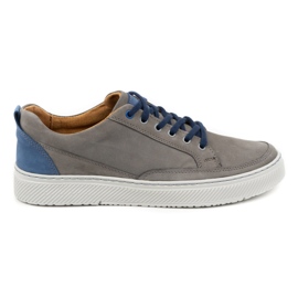 Olivier Scarpe Sneakers Uomo in Pelle 950MA grigio 1
