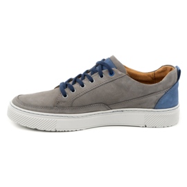 Olivier Scarpe Sneakers Uomo in Pelle 950MA grigio 2
