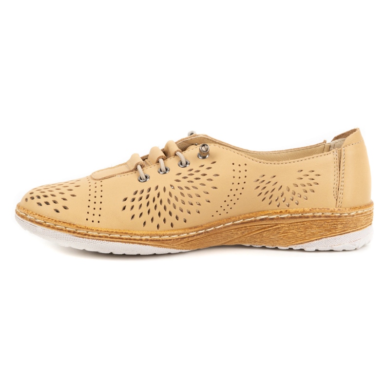WASAK Scarpa da donna in pelle traforata 0626W safari beige 2