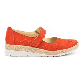 WASAK Scarpa da donna in pelle con velcro 0650W rosso 1