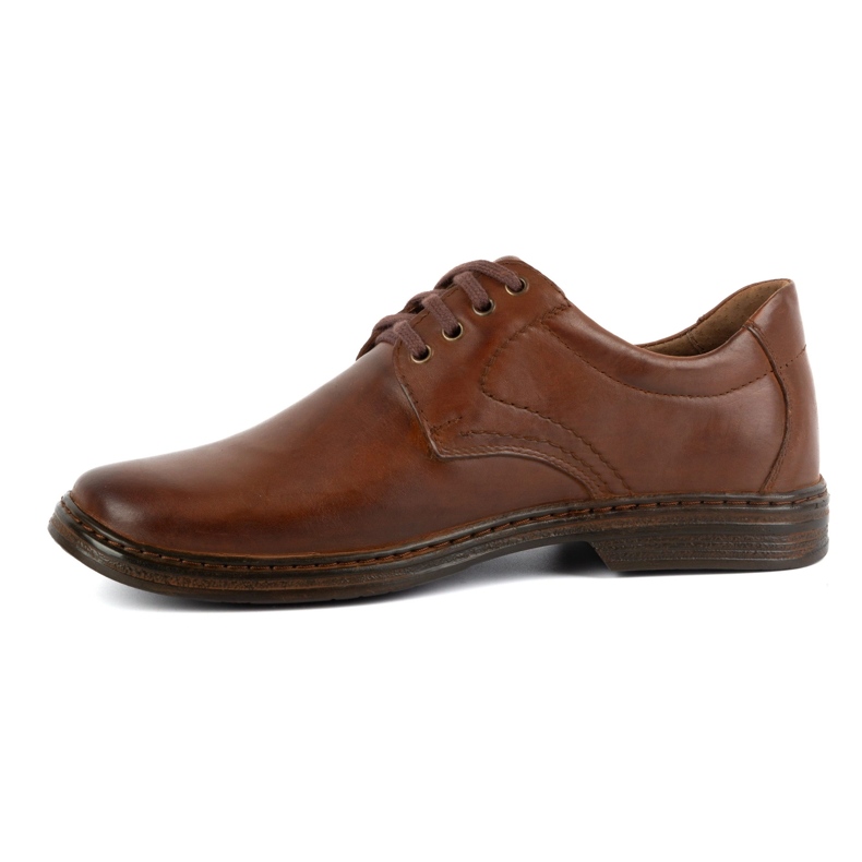 KOMODO Scarpe da uomo in pelle naturale, stringate 933K, marrone 1