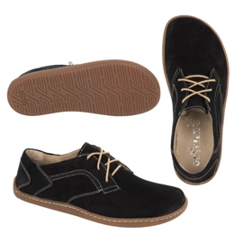 Olivier Scarpe in pelle minimalista di Barefoot femminile 1082 NUBUK NERO 1