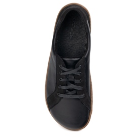 Scarpe a piedi nudi in pelle minimalista wasak 0743w nero 1