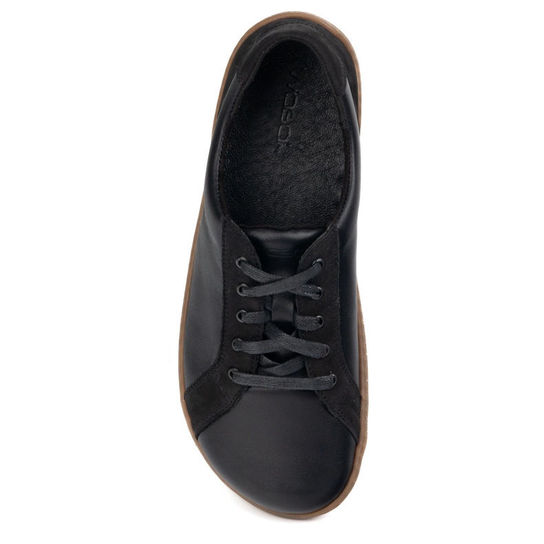 Scarpe a piedi nudi in pelle minimalista wasak 0743w nero 1