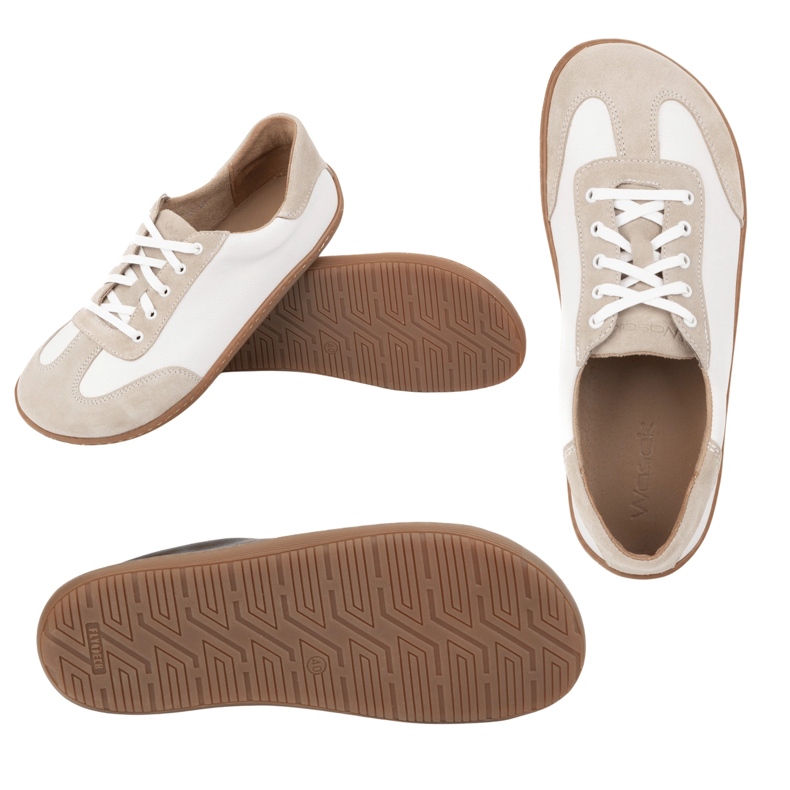 Scarpe a piedi nudi in pelle minimalista wasak 0744w bianco 1