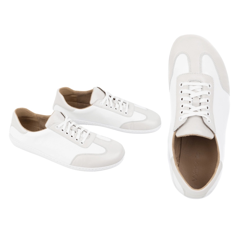 WASAK Scarpe in pelle minimalista maschile a piedi nudi 0742W BIANCO 1