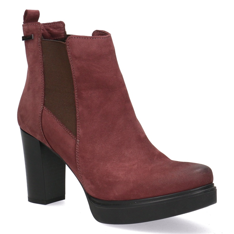 Polbut Tacchi alti in pelle da donna Pollonus Burgundy 5-0871-011 rosso 1