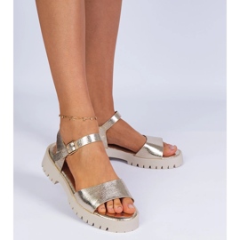 Sandali dorati dorati d'oro 1