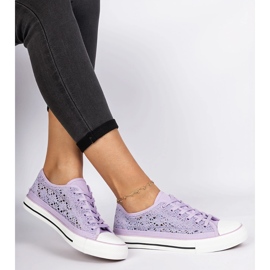 Violet Openwork Women's Sneaker viola 2