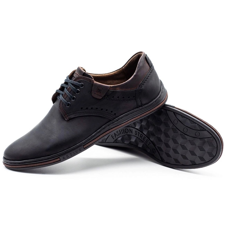Polbut Scarpe da uomo in pelle casual 402 nero 3
