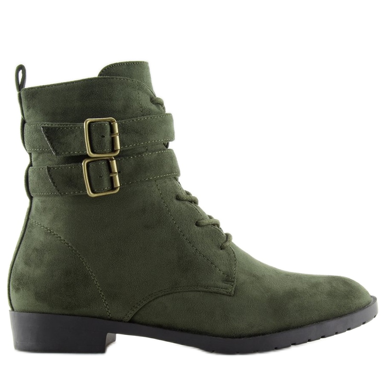 Stivaletto stringato camoscio verde H7187 verde 2